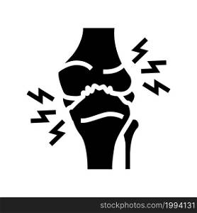 osteoarthritis health problem glyph icon vector. osteoarthritis health problem sign. isolated contour symbol black illustration. osteoarthritis health problem glyph icon vector illustration