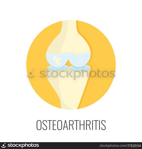 Osteoarthritis vector illustration. Medical icon. Osteoarthritis illustration. Medical icon