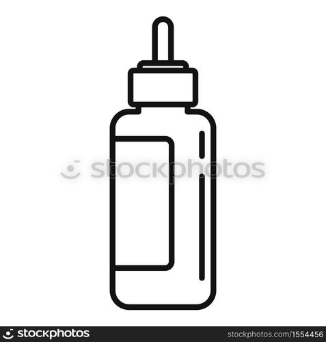 Osteopathy dropper icon. Outline osteopathy dropper vector icon for web design isolated on white background. Osteopathy dropper icon, outline style