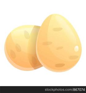 Ostrich eggs icon. Cartoon of ostrich eggs vector icon for web design isolated on white background. Ostrich eggs icon, cartoon style