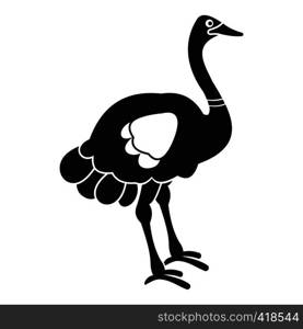 Ostrich icon. Simple illustration of ostrich vector icon for web. Ostrich icon, simple style