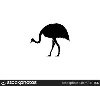 ostrich logo vector illustration template