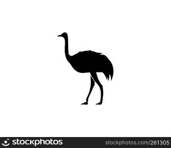 ostrich logo vector illustration template
