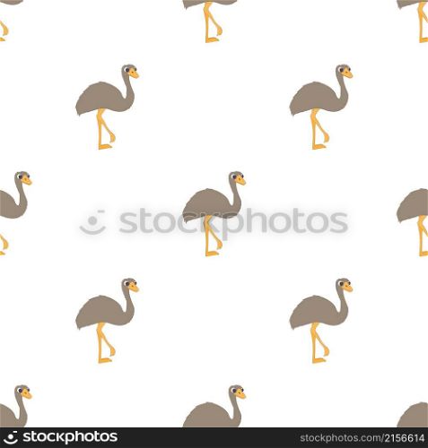 Ostrich pattern seamless background texture repeat wallpaper geometric vector. Ostrich pattern seamless vector