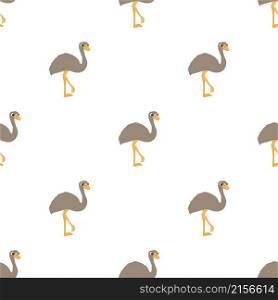 Ostrich pattern seamless background texture repeat wallpaper geometric vector. Ostrich pattern seamless vector