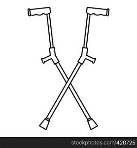 Other crutches icon. Outline illustration of other crutches vector icon for web. Other crutches icon, outline style