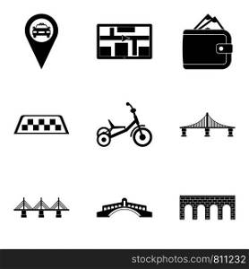 Other side icons set. Simple set of 9 other side vector icons for web isolated on white background. Other side icons set, simple style
