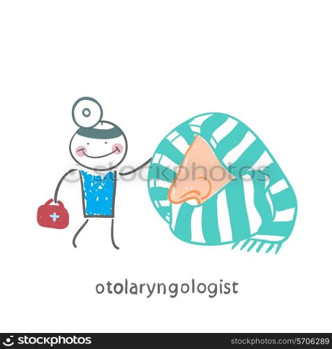 otolaryngologist came to treat the patient&#39;s nose