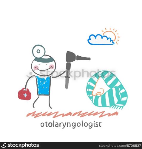 otolaryngologist came to treat the patient&#39;s nose