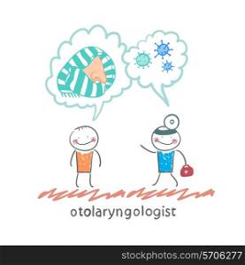otolaryngologist says about bacteria and nose with a patient