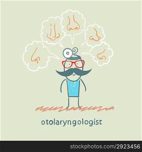 otolaryngologist thinks about different noses