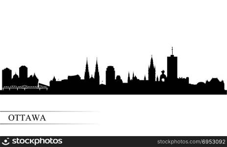 Ottawa city skyline silhouette background, vector illustration