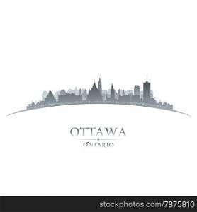 Ottawa Ontario Canada city skyline silhouette. Vector illustration