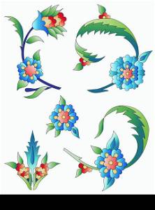 Ottoman art flowers eleven