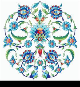 Ottoman art flowers seven