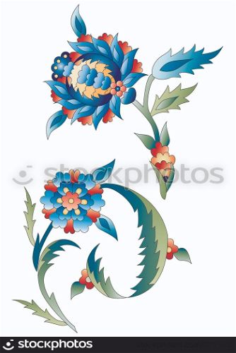Ottoman art flowers ten