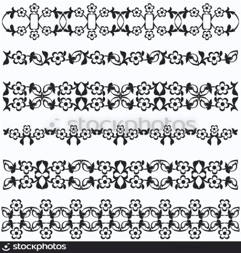 Ottoman motifs black design series of fifty seven