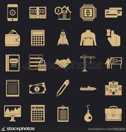 Ought icons set. Simple set of 25 ought vector icons for web for any design. Ought icons set, simple style