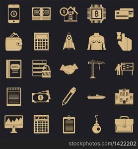 Ought icons set. Simple set of 25 ought vector icons for web for any design. Ought icons set, simple style