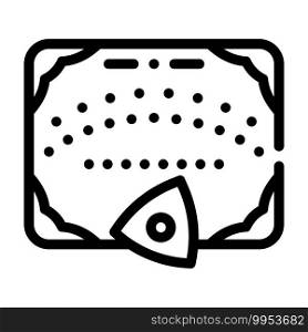 ouija board for communicating with spirits line icon vector. ouija board for communicating with spirits sign. isolated contour symbol black illustration. ouija board for communicating with spirits line icon vector illustration
