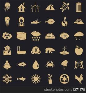 Our earth icons set. Simple style of 36 our earth vector icons for web for any design. Our earth icons set, simple style