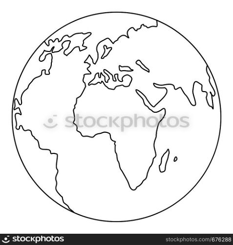 Our planet icon. Outline illustration of our planet vector icon for web. Our planet icon, outline style.