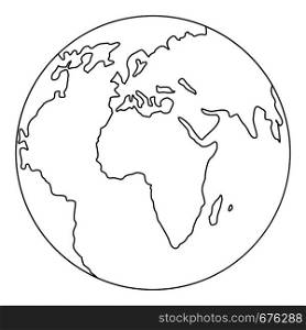 Our planet icon. Outline illustration of our planet vector icon for web. Our planet icon, outline style.