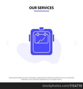 Our Services Mask, Welding, Protection, Welder, Headgear Solid Glyph Icon Web card Template