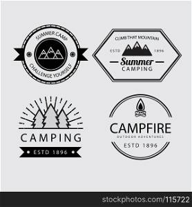 outdoor adventure camping wildlife. outdoor adventure camping wildlife vector art illustration