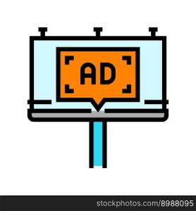outdoor advertising color icon vector. outdoor advertising sign. isolated symbol illustration. outdoor advertising color icon vector illustration