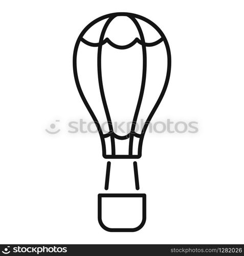 Outdoor air balloon icon. Outline outdoor air balloon vector icon for web design isolated on white background. Outdoor air balloon icon, outline style