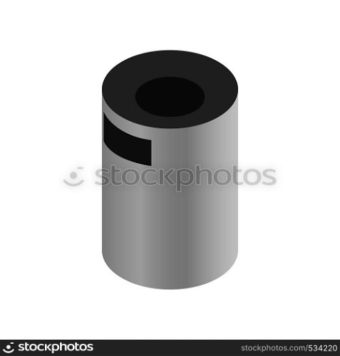 Outdoor bin icon in isometric 3d style on a white background. Outdoor bin icon, isometric 3d style