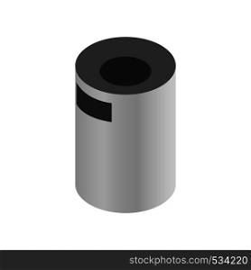 Outdoor bin icon in isometric 3d style on a white background. Outdoor bin icon, isometric 3d style