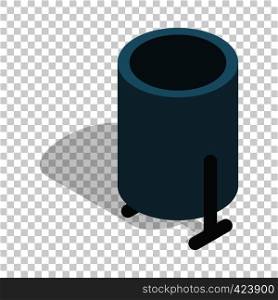 Outdoor bin isometric icon 3d on a transparent background vector illustration. Outdoor bin isometric icon