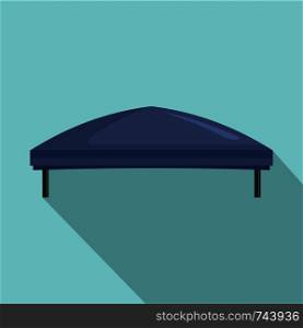 Outdoor blue tent icon. Flat illustration of outdoor blue tent vector icon for web design. Outdoor blue tent icon, flat style