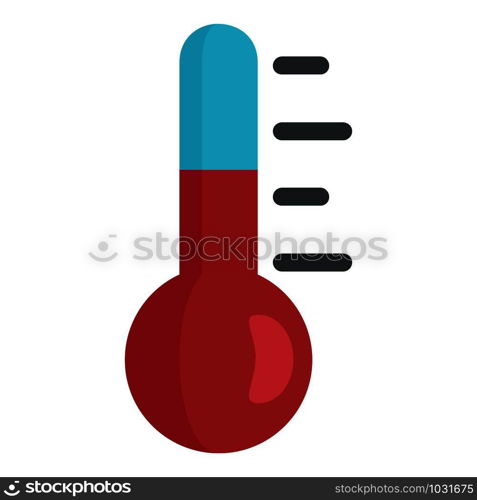 Outdoor temperature icon. Flat illustration of outdoor temperature vector icon for web design. Outdoor temperature icon, flat style