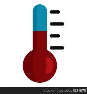 Outdoor temperature icon. Flat illustration of outdoor temperature vector icon for web design. Outdoor temperature icon, flat style