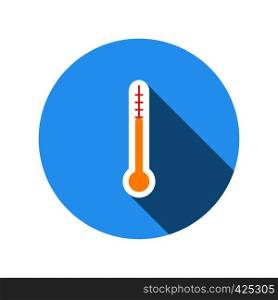 Outdoor thermometer flat icon on a white background. Outdoor thermometer flat icon
