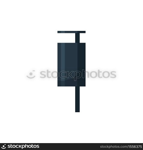 Outdoor trash can semi flat RGB color vector illustration. Trash bin, container. Litter and waste. Garbage recycling. Environment protection. Isolated cartoon object on white background. Outdoor trash can semi flat RGB color vector illustration