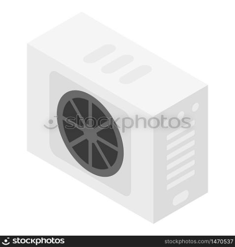 Outdoor ventilation conditioner icon. Isometric of outdoor ventilation conditioner vector icon for web design isolated on white background. Outdoor ventilation conditioner icon, isometric style