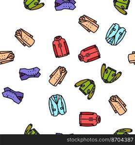 outerwear male clothing casual fashion vector seamless pattern thin line illustration. outerwear male clothing casual fashion vector seamless pattern