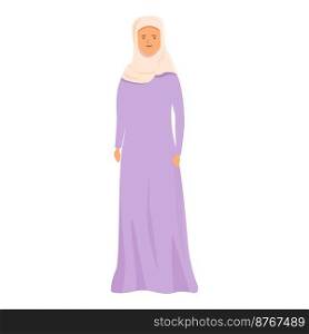 Outfit culture icon cartoon vector. Fashion muslim. Arab girl. Outfit culture icon cartoon vector. Fashion muslim
