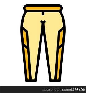 Outfit pants icon outline vector. Fashion clothes. Workout gym color flat. Outfit pants icon vector flat