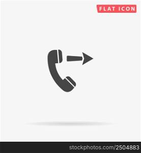 Outgoing call flat vector icon. Hand drawn style design illustrations.. Outgoing call flat vector icon