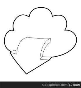 Outgoing database icon. Outline illustration of outgoing database vector icon for web. Outgoing database icon, outline style