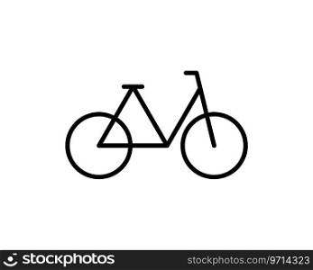 Outline bicycle icon isolated on white background Vector Image