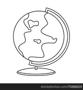 Outline globe icon. Planet concept. Earth symbol. Simple vector illustration isolated on white background. Outline globe icon. Planet concept. Earth symbol.