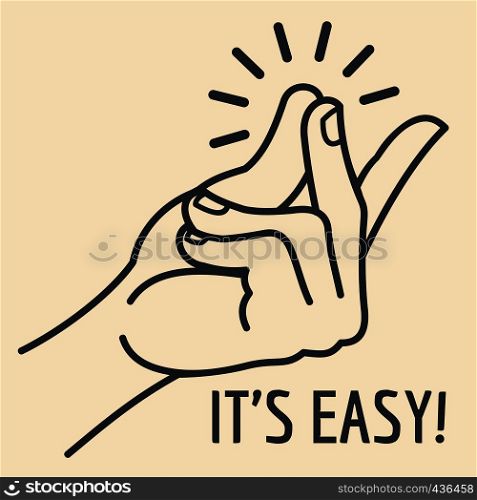 Outline hand with snapping finger gesture. Living easy concept vector background. Gesture hand finger snap and expression illustration. Outline hand with snapping finger gesture. Living easy concept vector background