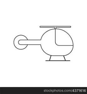Outline helicopter icon. Silhouette symbol. Air transport. Linear art. Modern design. Vector illustration. Stock image. EPS 10.. Outline helicopter icon. Silhouette symbol. Air transport. Linear art. Modern design. Vector illustration. Stock image.