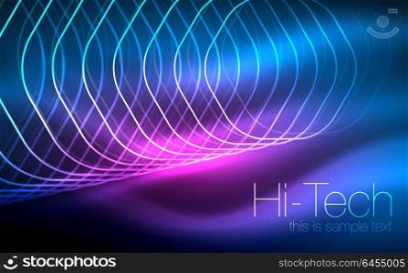 Outline hexagons, glowing geometric shapes, digital techno abstract background. Outline hexagons, glowing geometric shapes, digital techno abstract background, vector illustration